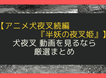 アニメ犬夜叉続編『半妖の夜叉姫』犬夜叉動画を見るなら厳選まとめ